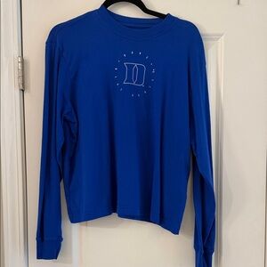 Duke Nike Long Sleeve Tee in Royal Blue with Duke Logo